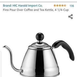 Fino pull over kettle for tea/coffee gooseneck